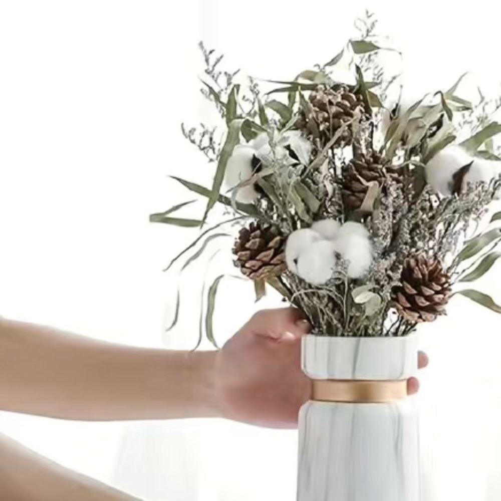 Marble Texture Ceramic Vase - Decor - Picture 2 of 10